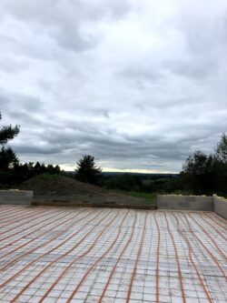 Laying radiant heat before the cement!