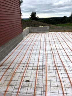 Laying radiant heat before the cement!
