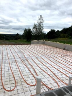 Laying radiant heat before the cement!