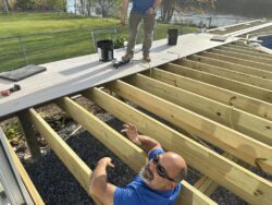 Then The Actual Decking Sits on Top of All of the Wooden Supports.
